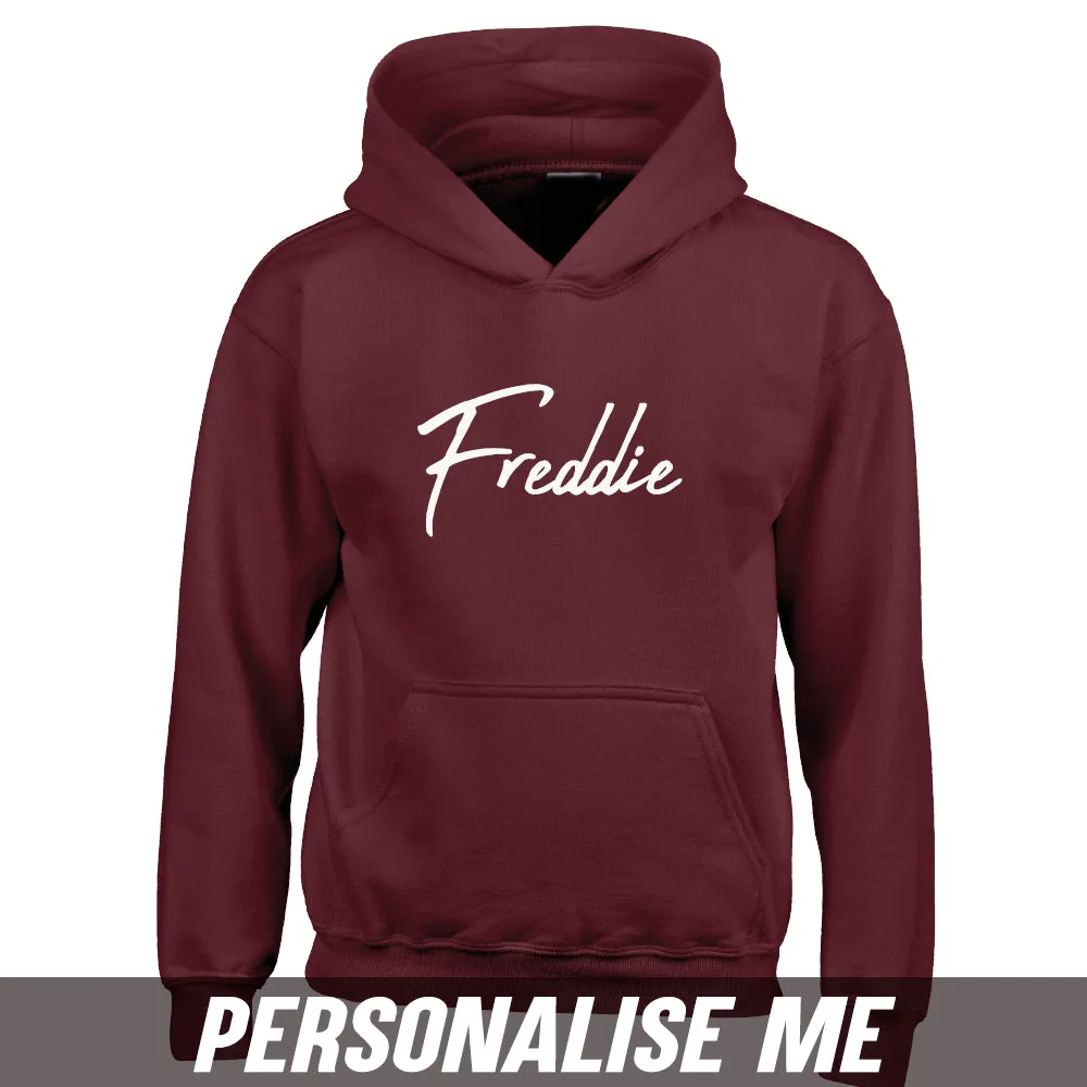 Personalised Script Name Junior Hoodie 00 (MRK X)