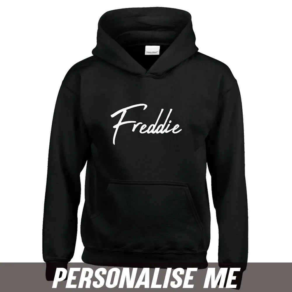 Personalised Script Name Junior Hoodie 00 (MRK X) girls skirts clearance