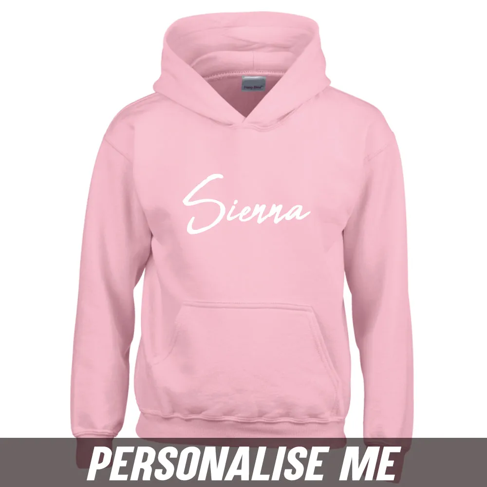 Personalised Script Name Junior Hoodie 00 (MRK X)