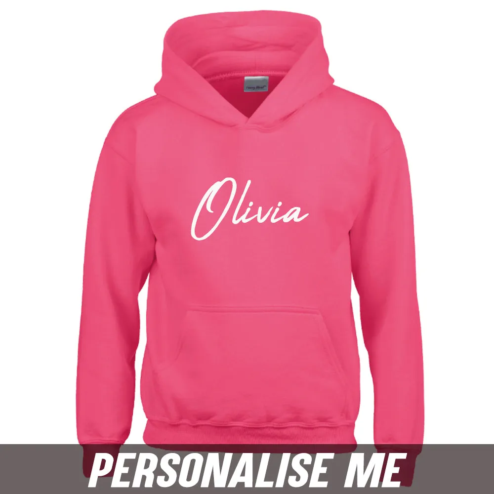 Personalised Script Name Junior Hoodie 00 (MRK X)