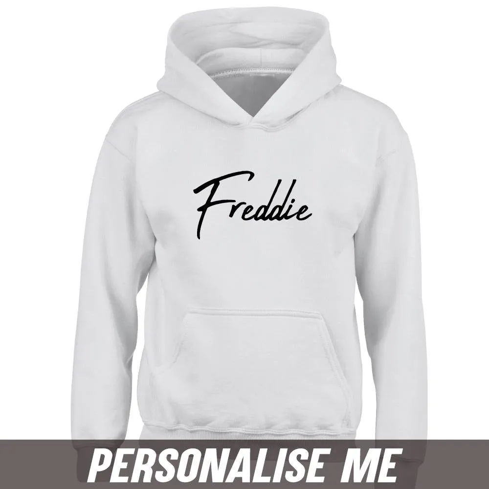 Personalised Script Name Junior Hoodie 00 (MRK X) girls skirts clearance