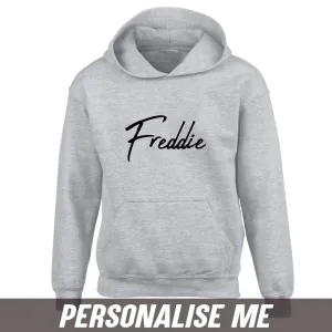 Personalised Script Name Junior Hoodie 00 (MRK X) boys fashion clearance