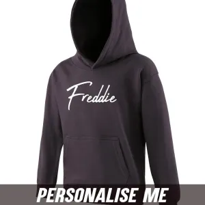 Personalised Script Name Junior Hoodie 00 (MRK X) boys fashion clearance