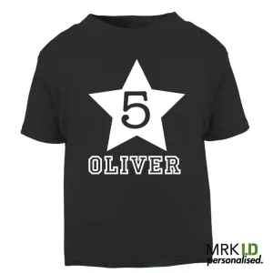 Personalised Star Age Tee (MRK X) girls pajamas promo
