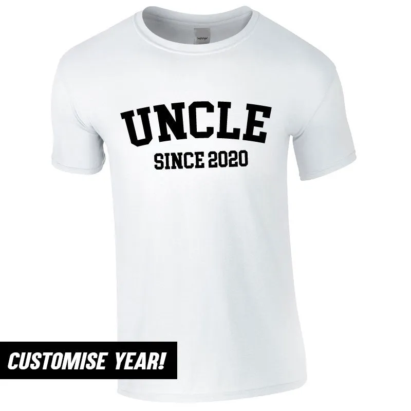 Personalised Uncle Since T-Shirt (MRK X) Grandparent Clothing - senior fashion cheap