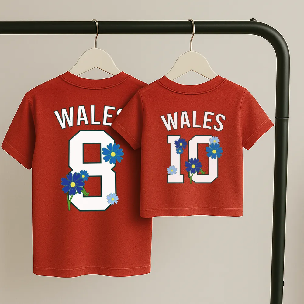 Personalised Wales Floral Matching Front & Back Graphic T-Shirts pregnancy jeans best price
