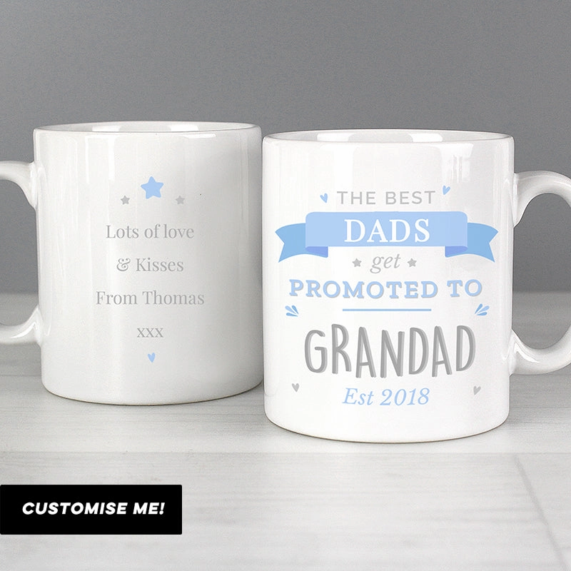 Personalised Blue Promoted to Mug (MRK-iD)