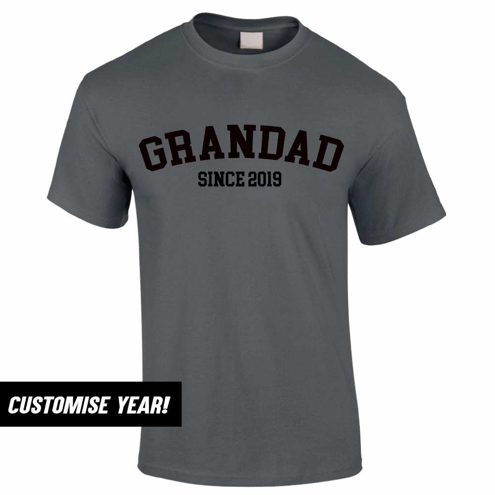 Personalised Grandad Since T-Shirt (MRK X) Grandparent Clothing - grandma outfits sale