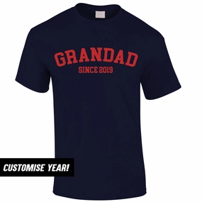 Personalised Grandad Since T-Shirt (MRK X) Grandparent Clothing - grandpa clothes outlet
