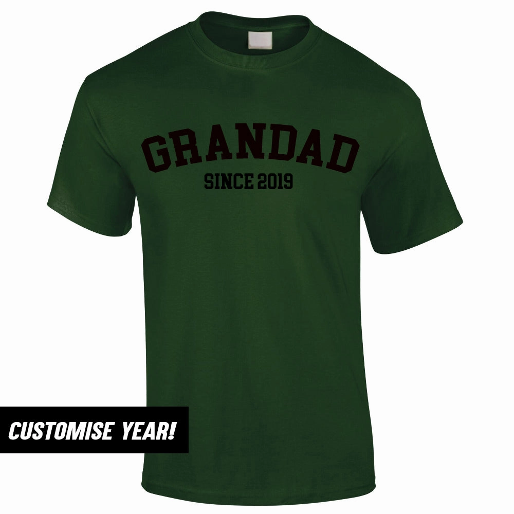 Personalised Grandad Since T-Shirt (MRK X) Grandparent Clothing - grandma outfits sale