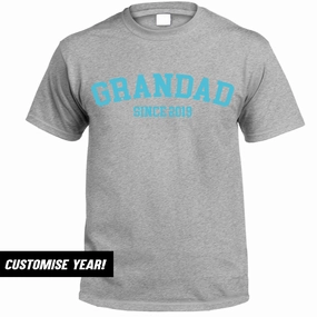 Personalised Grandad Since T-Shirt (MRK X) Grandparent Clothing - grandpa clothes outlet