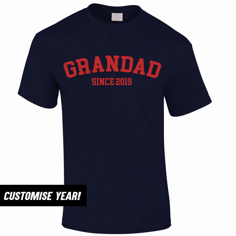 Personalised Grandad Since T-Shirt (MRK X) Grandparent Clothing - grandma outfits sale