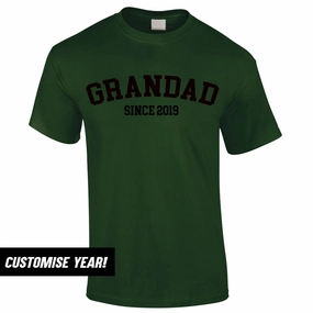 Personalised Grandad Since T-Shirt (MRK X) Grandparent Clothing - grandma outfits sale