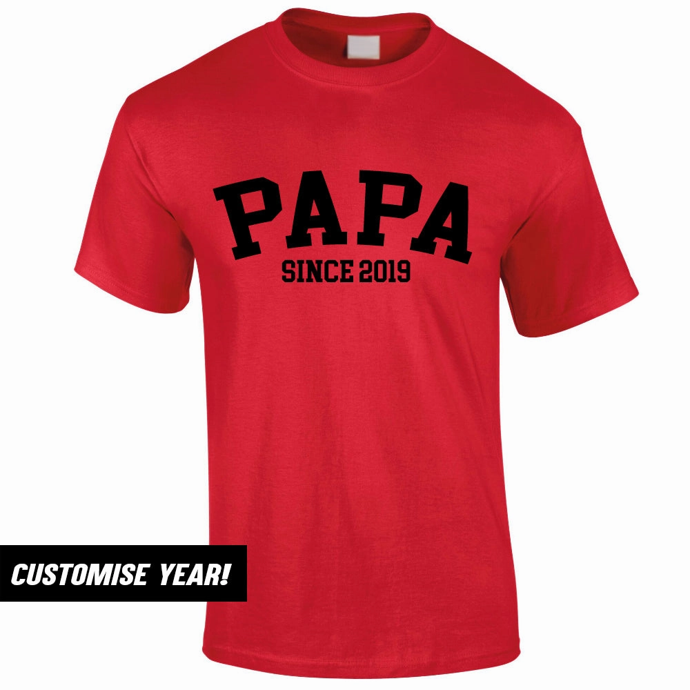 Personalised Papa Since T-Shirt (MRK X)