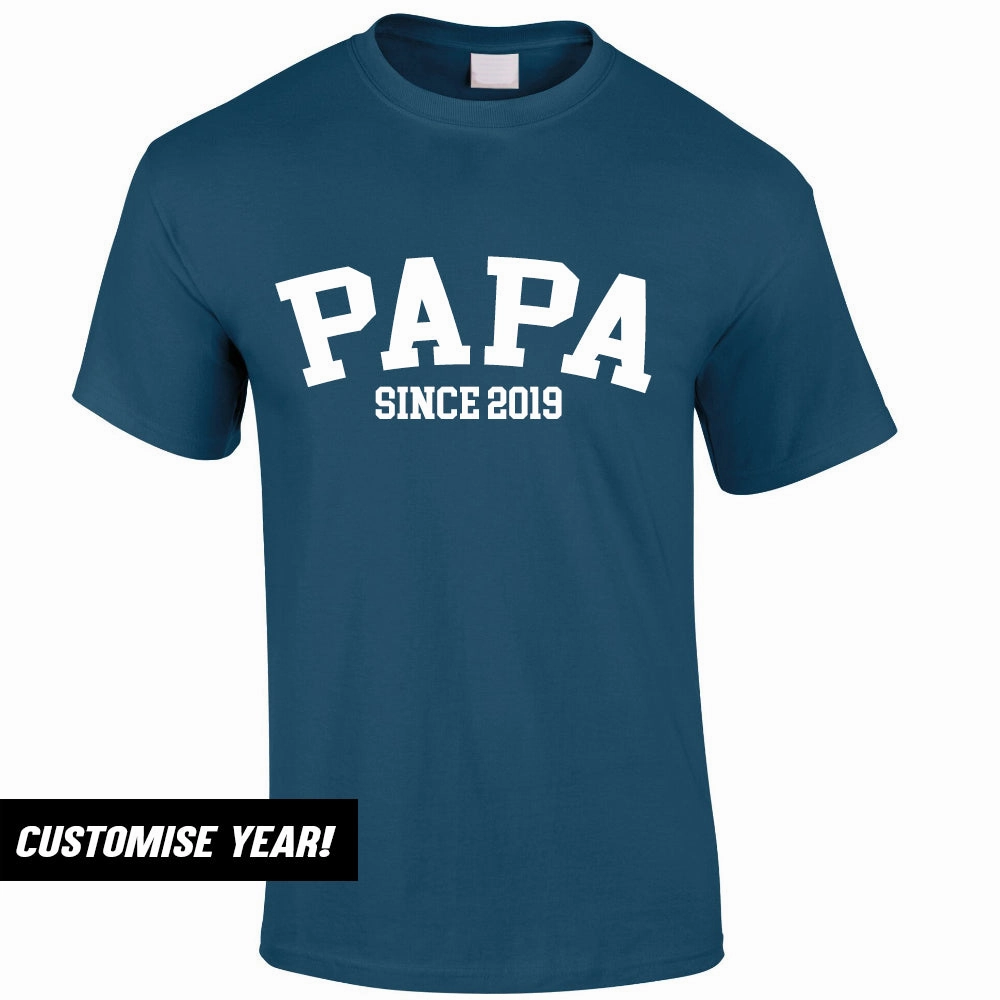 Personalised Papa Since T-Shirt (MRK X)