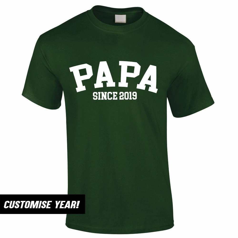 Personalised Papa Since T-Shirt (MRK X)