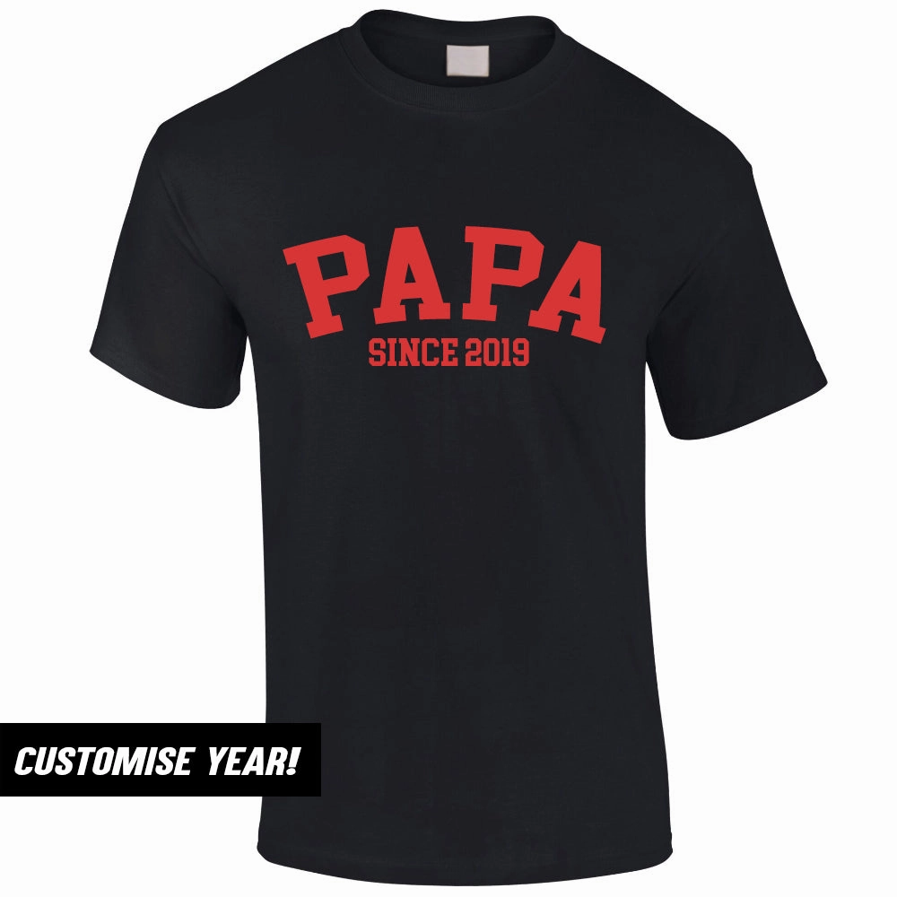 Personalised Papa Since T-Shirt (MRK X)