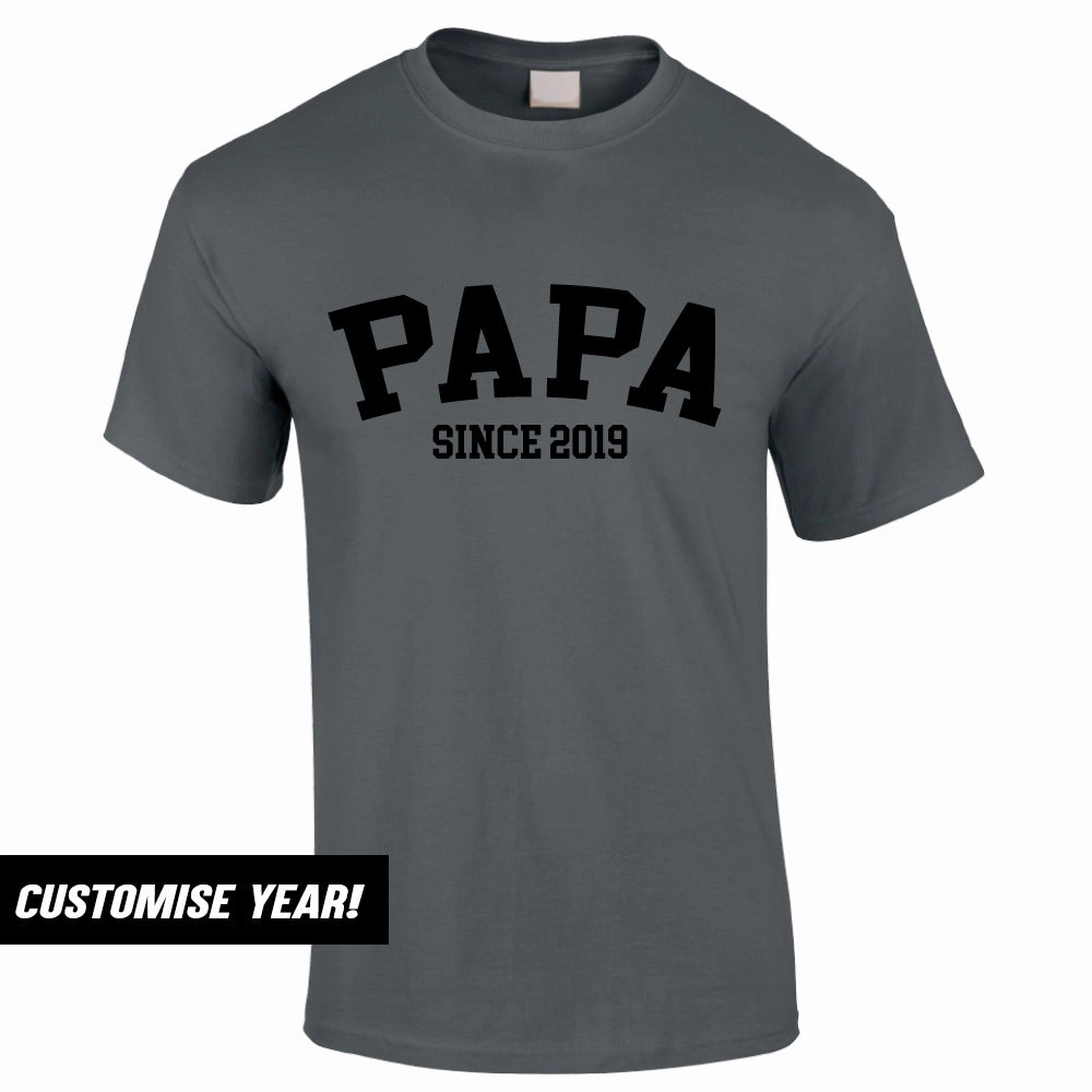 Personalised Papa Since T-Shirt (MRK X)