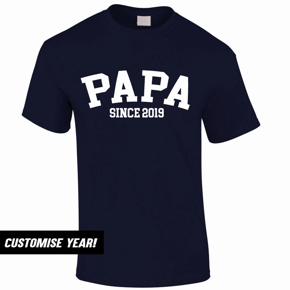 Personalised Papa Since T-Shirt (MRK X)