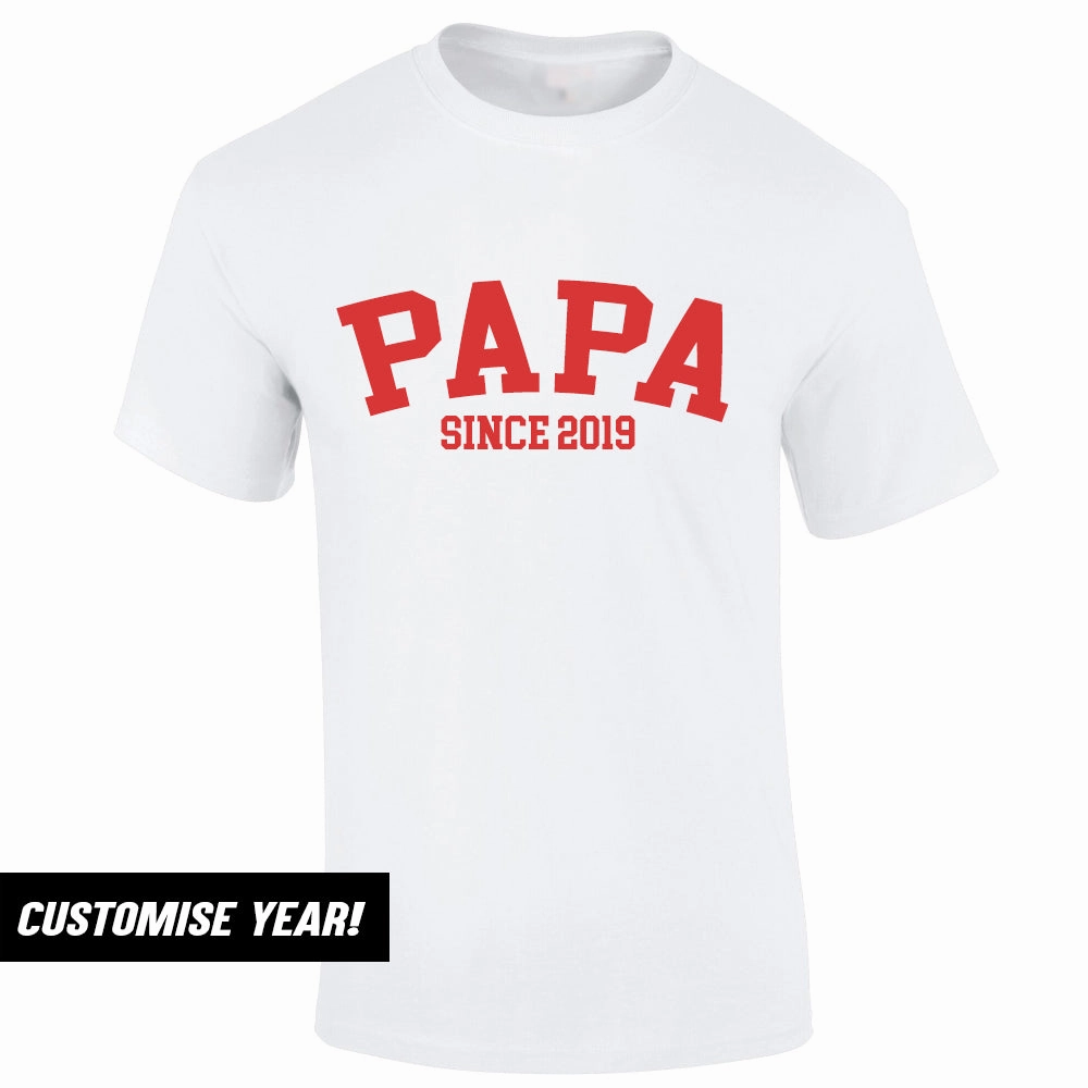 Personalised Papa Since T-Shirt (MRK X)