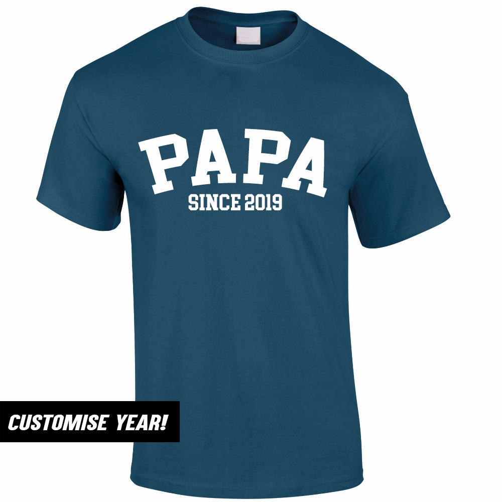 Personalised Papa Since T-Shirt (MRK X)