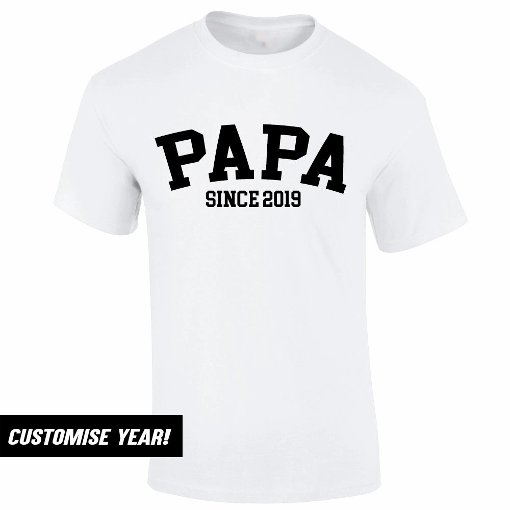 Personalised Papa Since T-Shirt (MRK X)