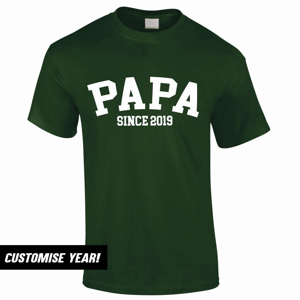 Personalised Papa Since T-Shirt (MRK X)