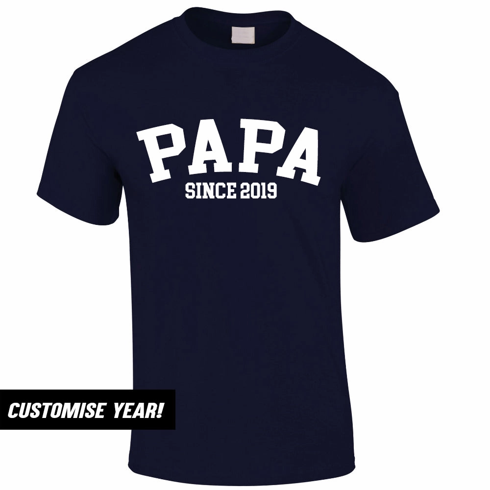 Personalised Papa Since T-Shirt (MRK X)