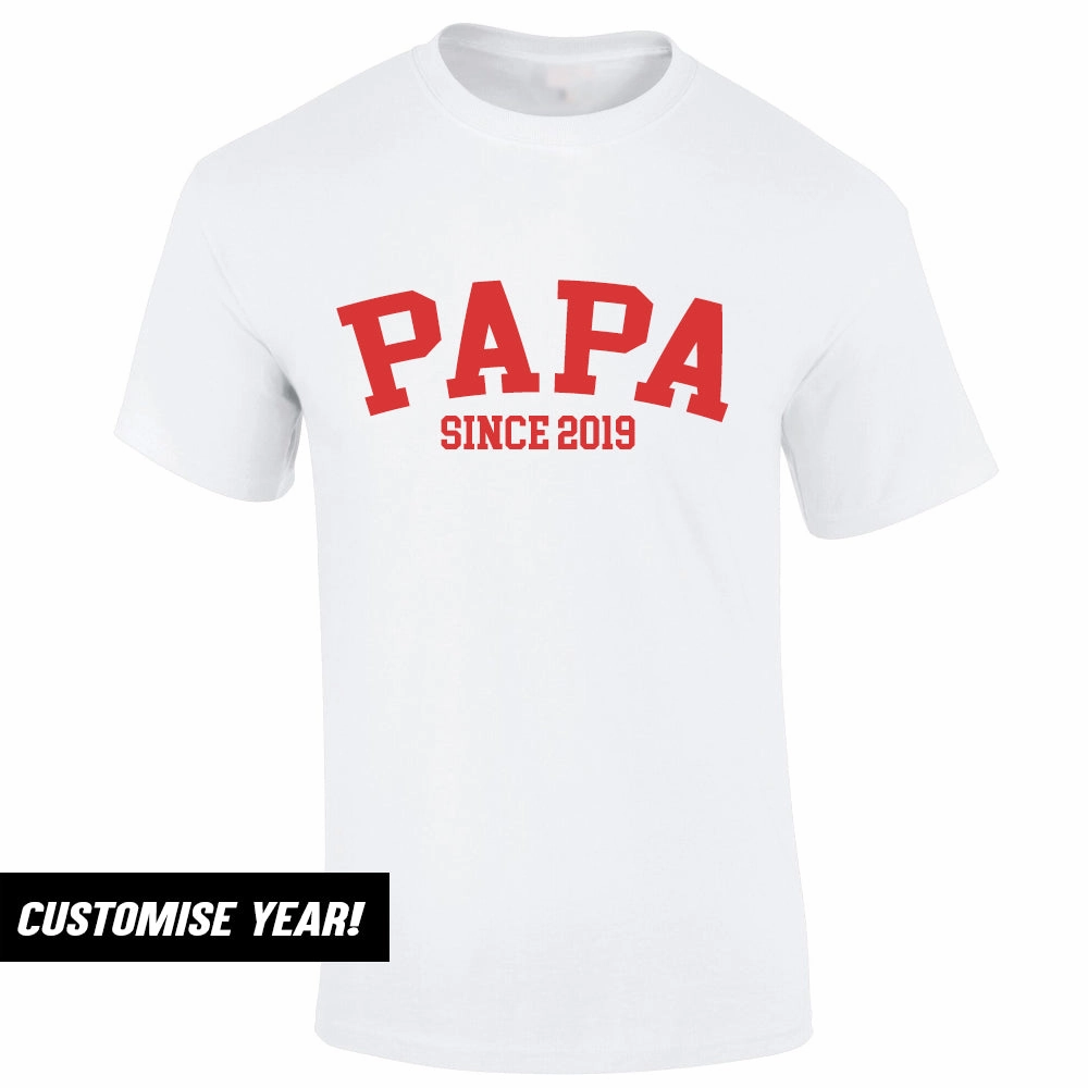 Personalised Papa Since T-Shirt (MRK X)
