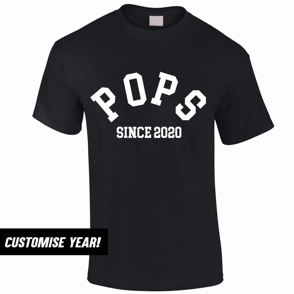 Personalised Pops Since T-Shirt (MRK X) Grandparent Clothing - grandpa clothes outlet