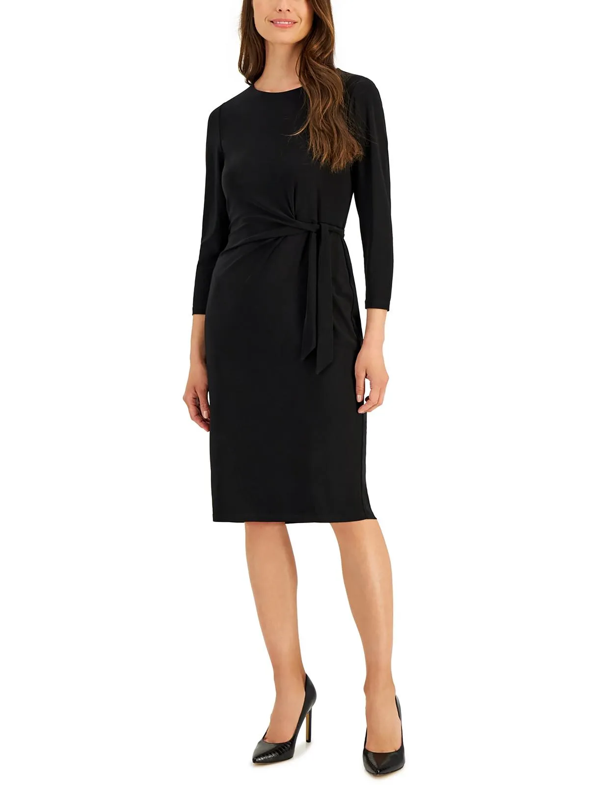Petites Womens Wedding Short Shift Dress