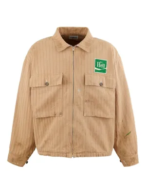 Pinstripe Zip-Up Jacket winter jackets clearance