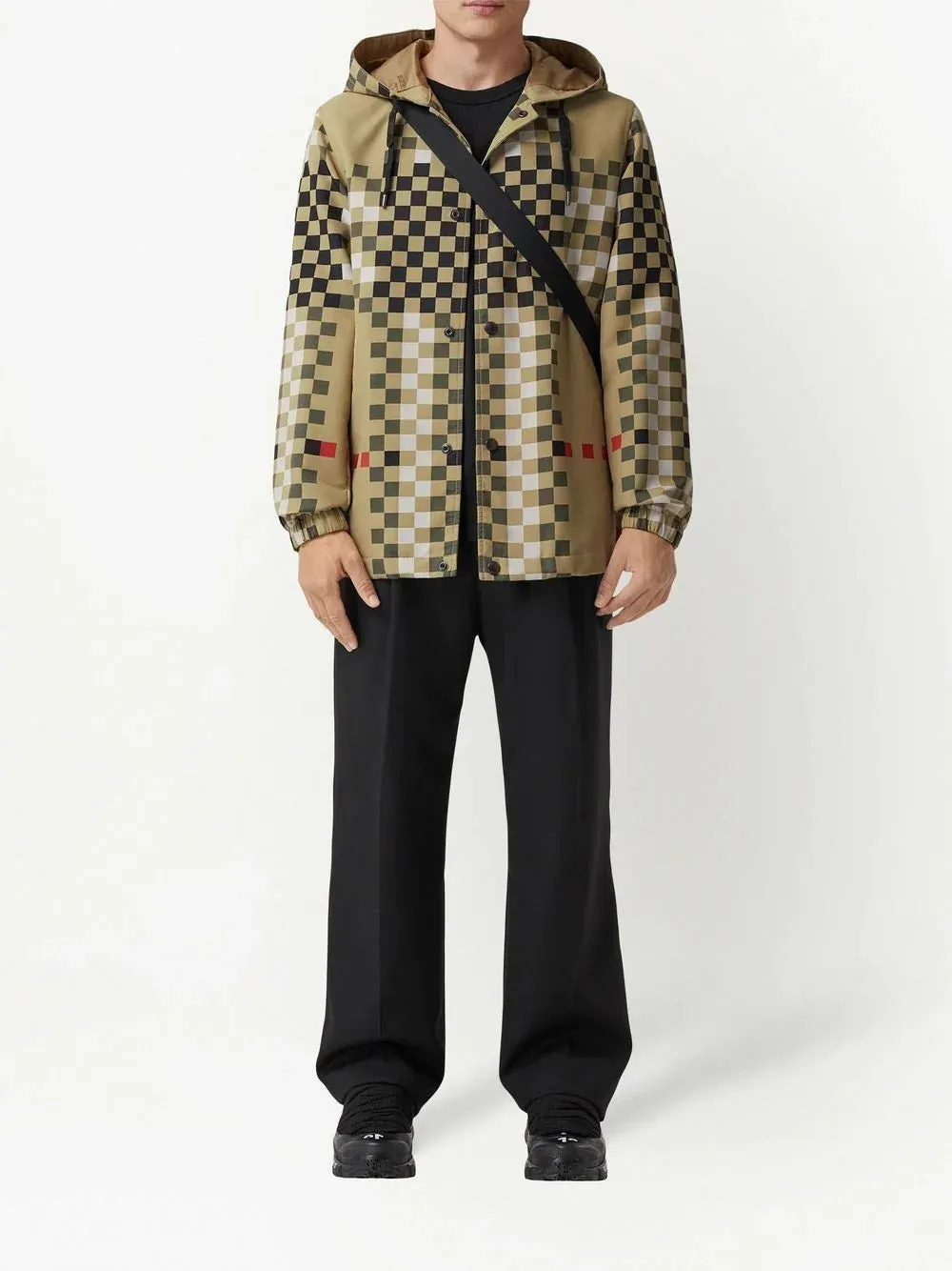 Pixel Check Hooded Jacket