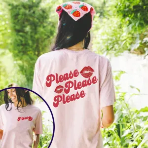 Please Please Please Front & Back Women's Logo T-shirt pregnancy jeans best price