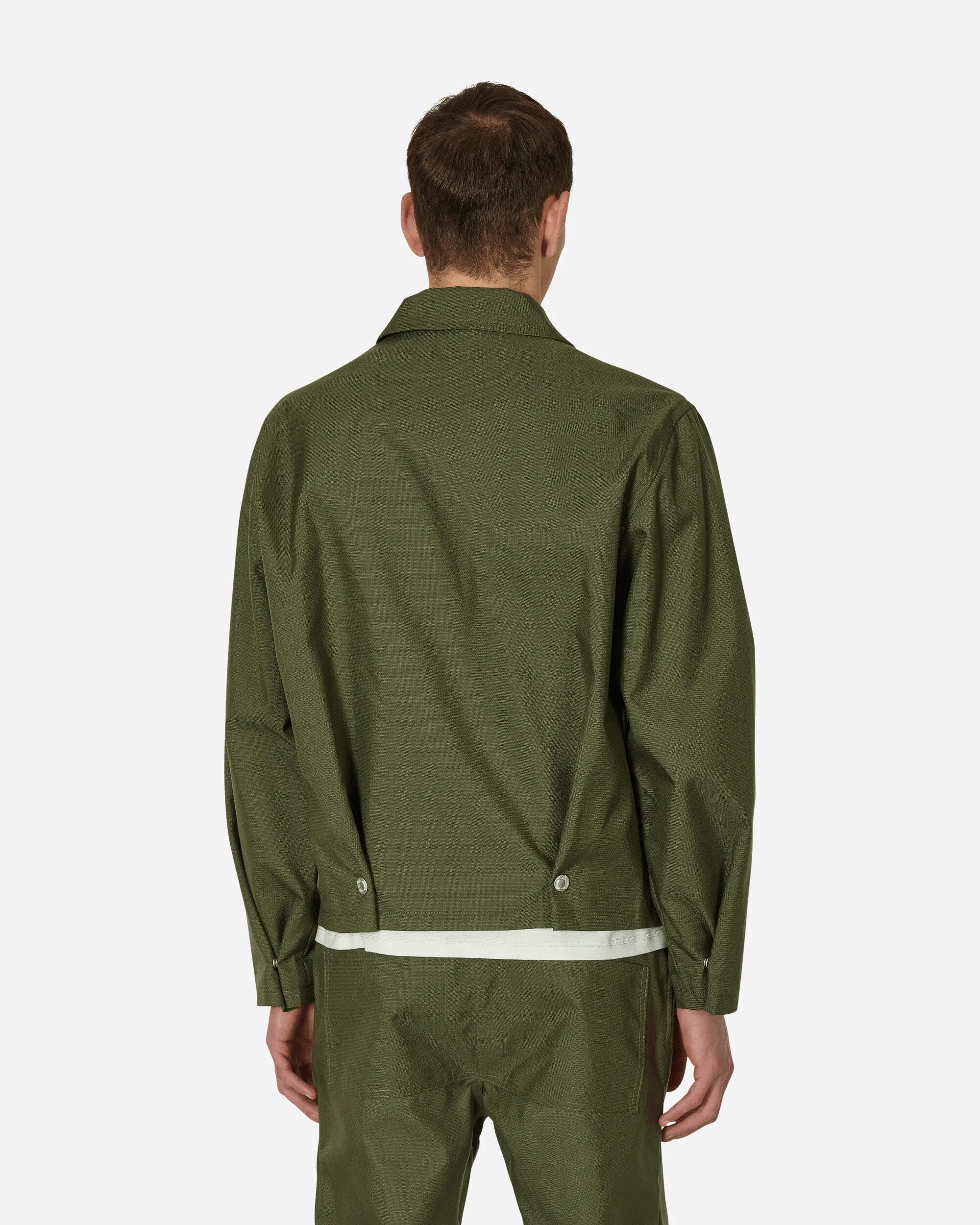 Grüne Bomberjacke mit Falten