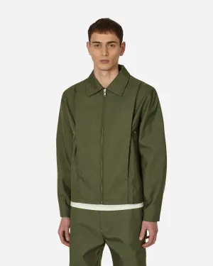 Grüne Bomberjacke mit Falten