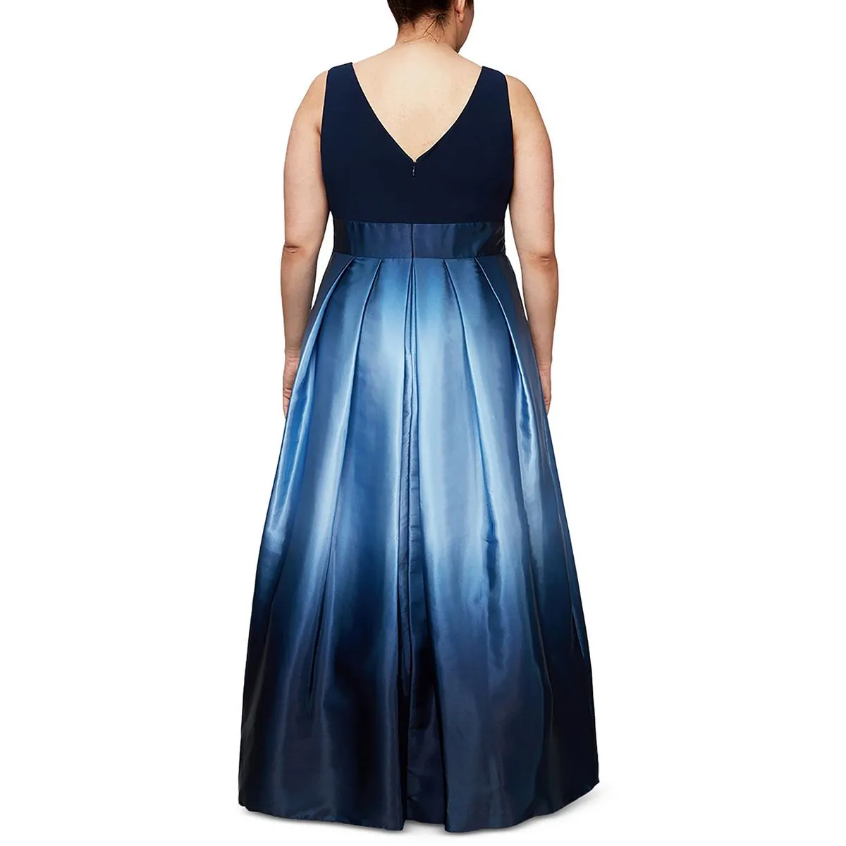 Plus Womens Satin Sleeveless Formal Dress