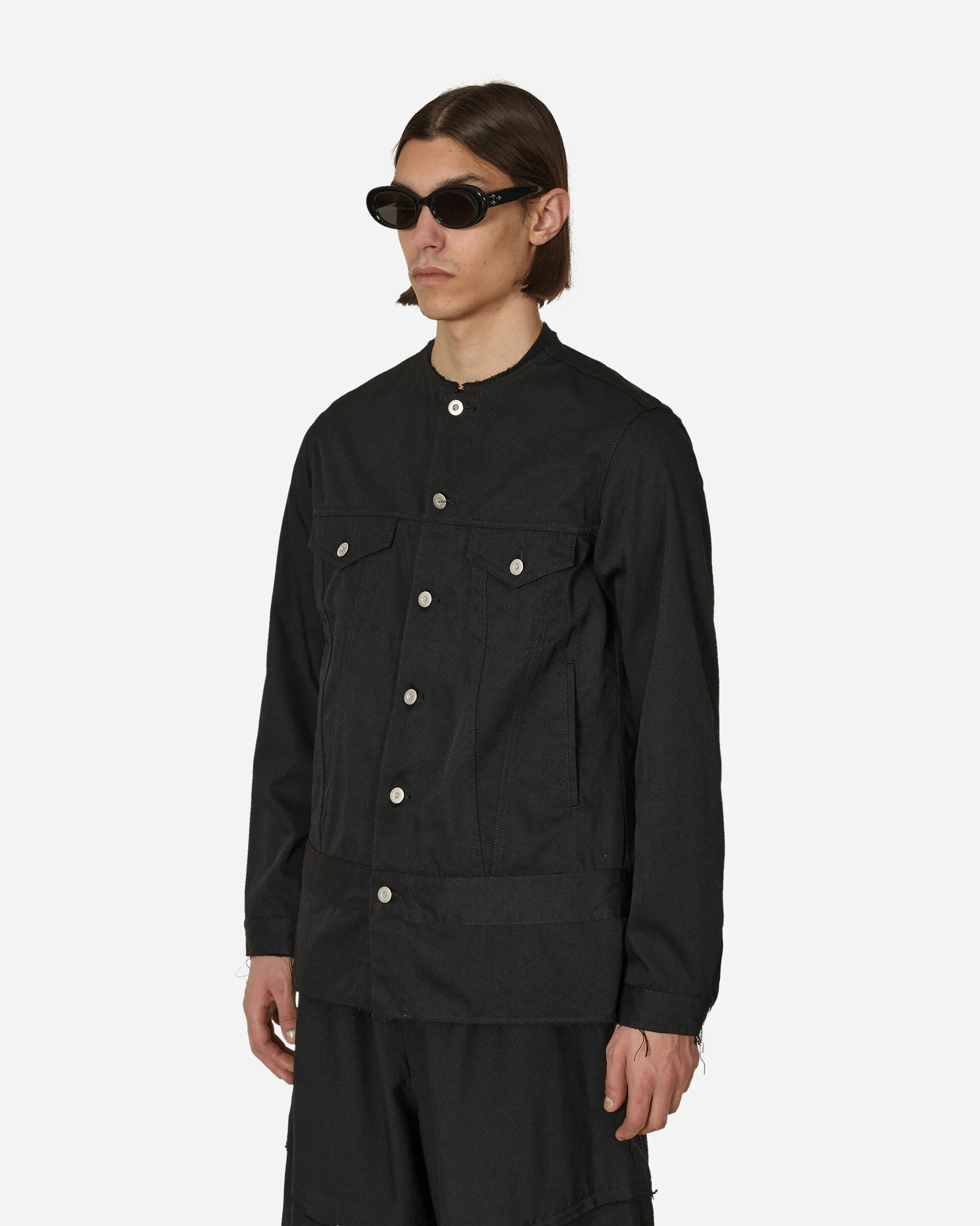 Polyester Drill Jacke Schwarz