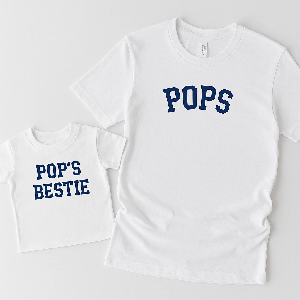 Pops & Pop's Bestie Matching T-Shirts