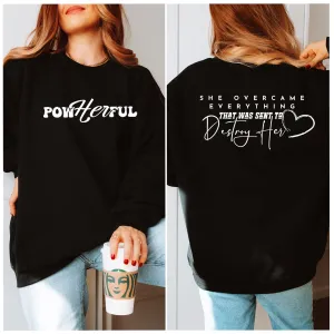 PowHERful Vibes Front & Back Sweatshirt pregnancy jeans best price