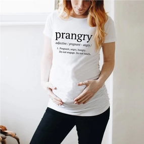 Prangry (Pregnant, Angry, Hungry) T-Shirt mum blouses clearance