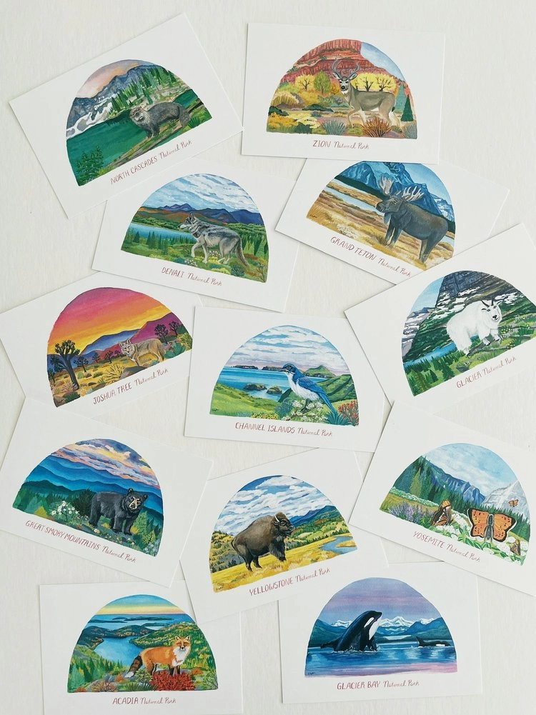 Huge Range Of Premium Erin Vaughan Animal  of the National Park Post Card Hurry Up , get your fashionable styles here.