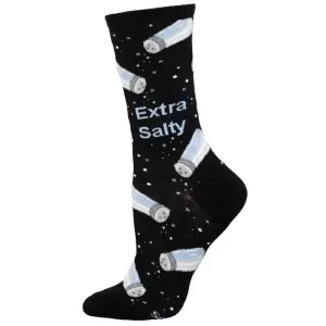 Deal On 66%Off Cheap Price Drop 'Extra Salty' Women's printed socks For Streaming with wholesale price, bottom price, all these Items are available in many styles and colors.