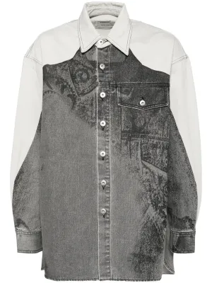 Printed Denim Jacket winter jackets clearance