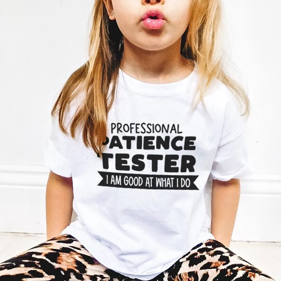 Professional Patience Tester Kids T-Shirt boys apparel promo code