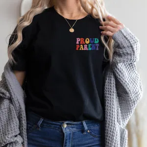 Proud Parent Pride Pocket Logo Black T-Shirt pregnancy jeans best price