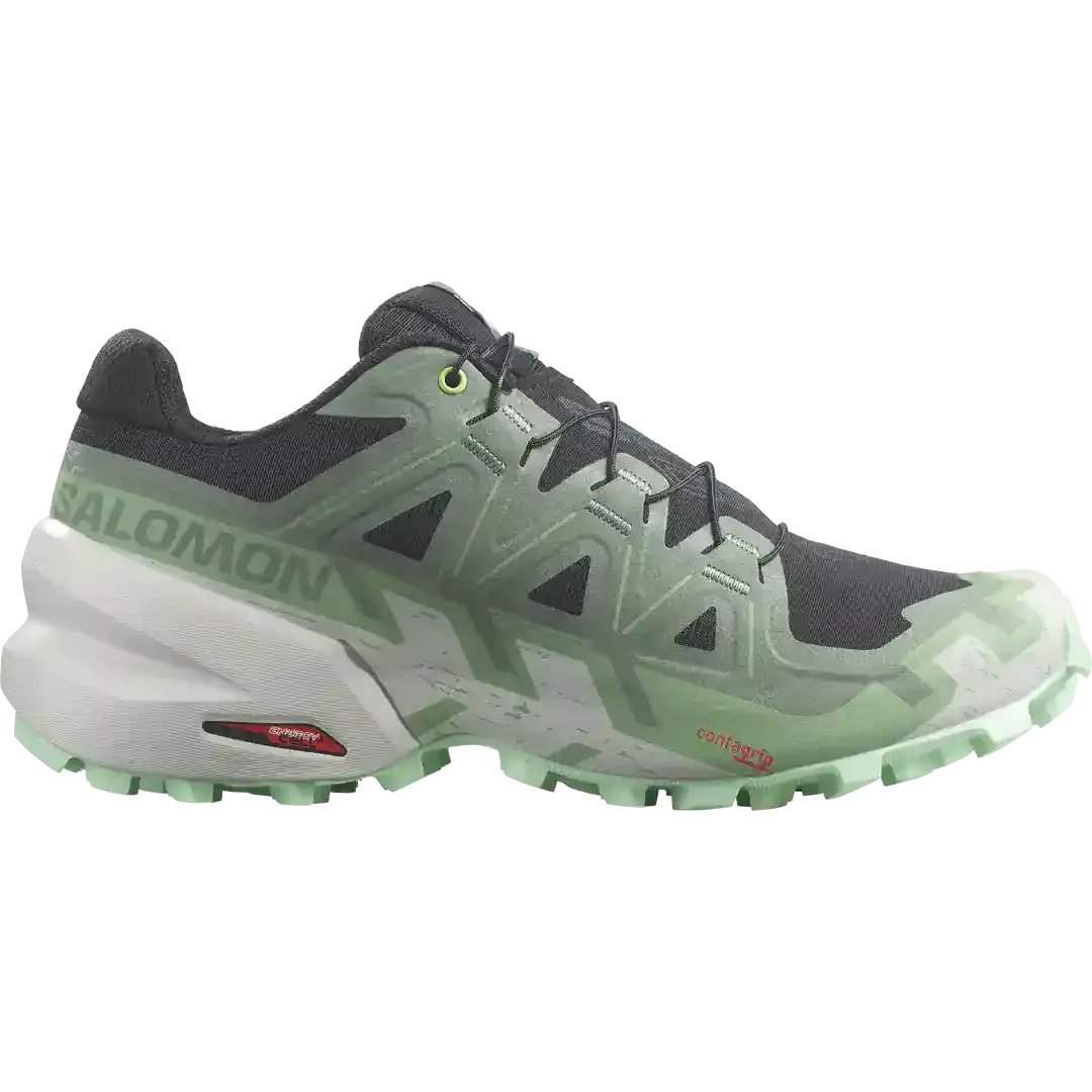 High-quality Salomon Speedcross 6 Womens Trail Running Shoes - Black/Laurel Wreath/ Green Ash on sale with attractive price now. Never miss our Items