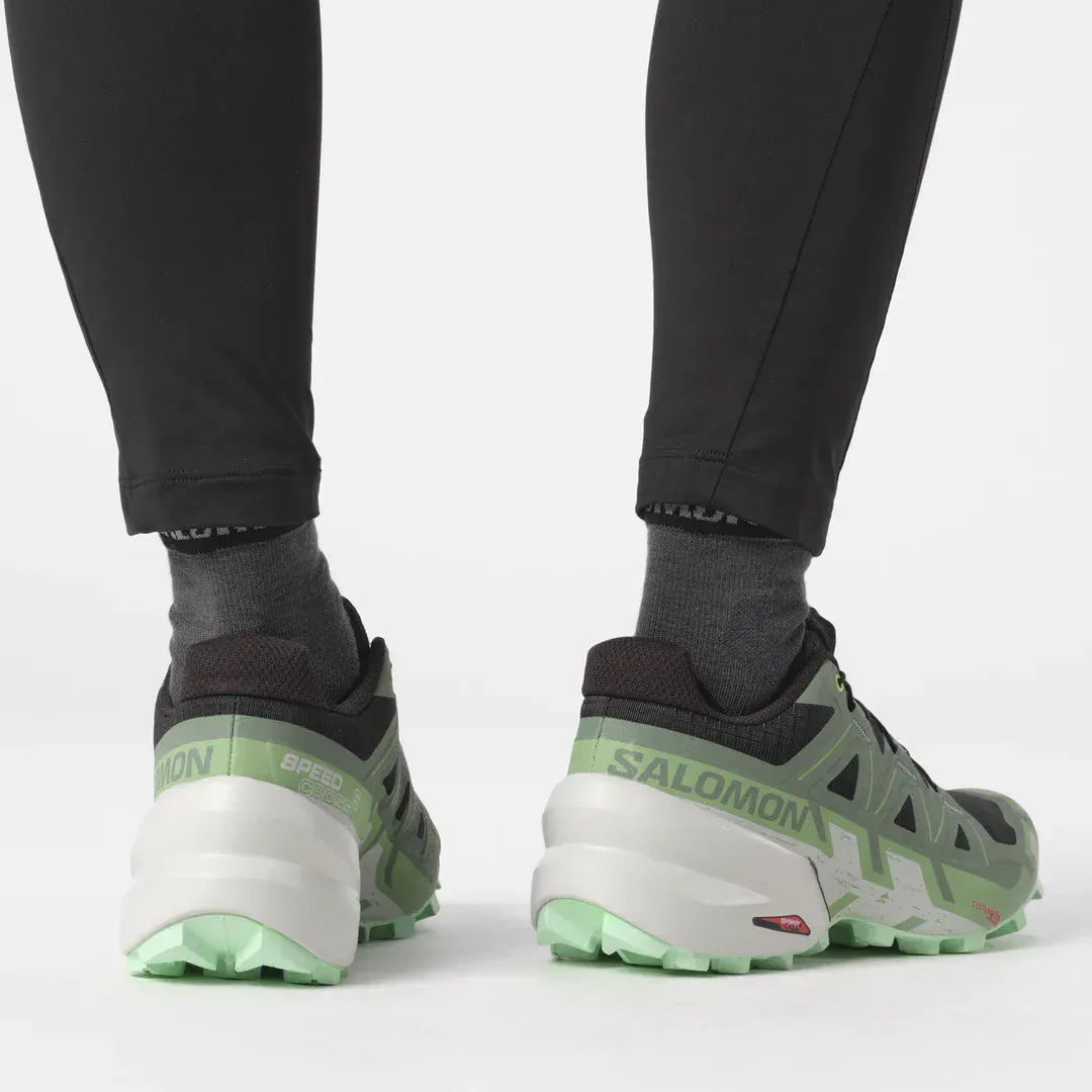 Enjoy 75%OFF Discount Salomon Speedcross 6 Womens Trail Running Shoes - Black/Laurel Wreath/ Green Ash , retail online with cheap Items with big discount, authentic quality and best services!
