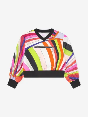 Pucci Girls Sweatshirt mit Irisdruck in Mehrfarben