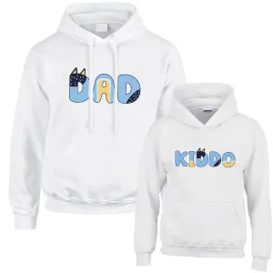 Puppy Dog - Dad and Kiddo Matching Hoodies mens dad clothes online
